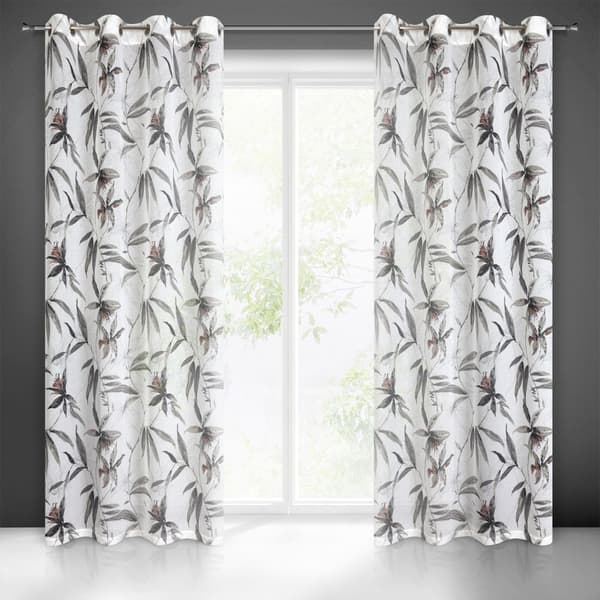 Valmis verho silmukoilla AIDA 140x250 Eurofirany tumma beige