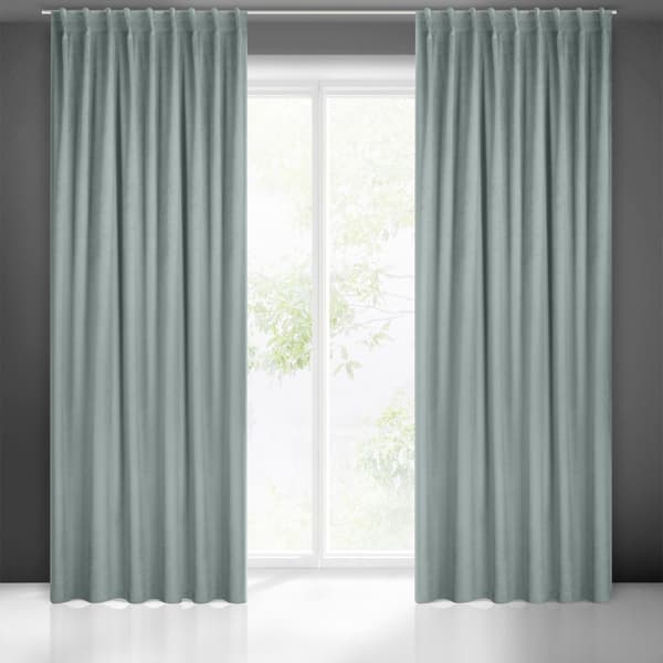 Färdig gardin på tejp MADLEN 140x300 Eurofirany grå