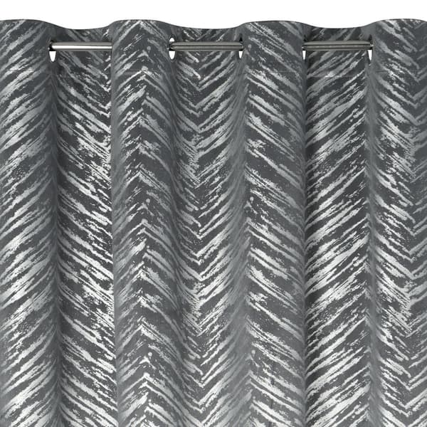 Färdig gardin med öljetter SARA 140x250 Eurofirany stål/silver