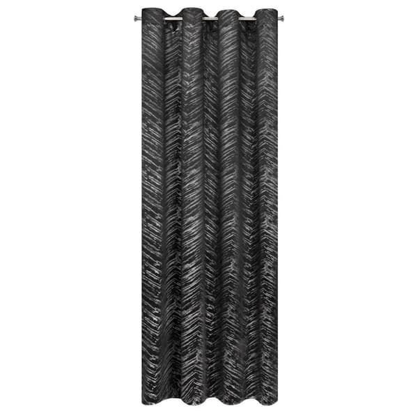 Färdig gardin med öljetter SARA 140x250 Eurofirany svart/silver