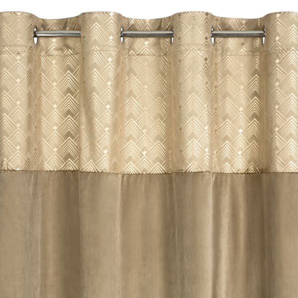Färdiggjord gardin med öljetter ELEN 140x250 Eurofirany beige/champagne