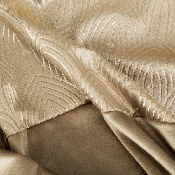 Færdiglavet gardin med øjer AGNES 140x250 Design91 beige/guld