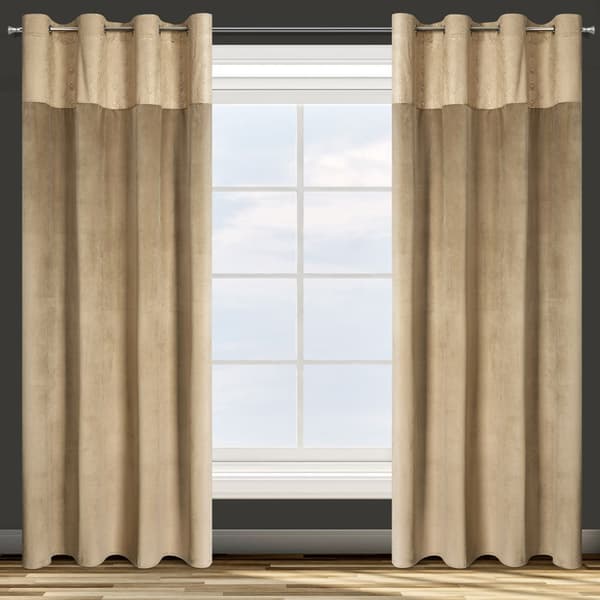 Færdiglavet gardin med øjer AGNES 140x250 Design91 beige/guld