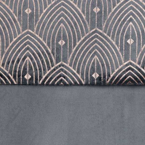 Færdiglavet gardin med øjer AGNES 140x250 Design91 grafit/guld
