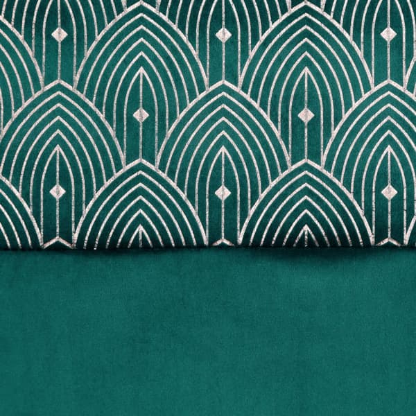 Færdiglavet gardin med øjer AGNES 140x250 Design91 turkis/guld