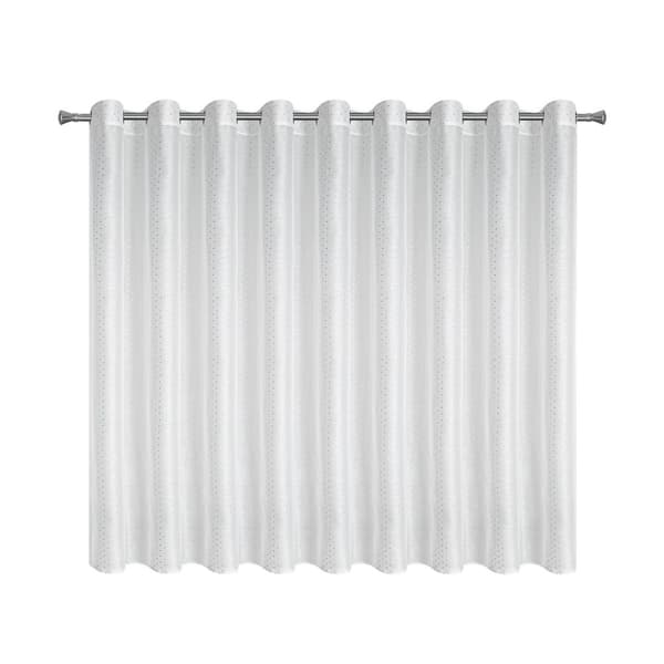 Färdig gardin med öljetter SIBEL 300x160 Eurofirany vit/silver