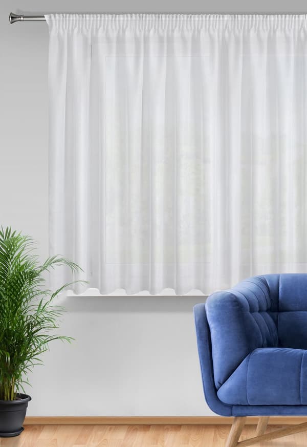 Valmis verho teipillä REBECCA 400x150 Eurofirany valkoinen