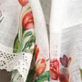 Pikkukuva 8 / 9: Valmiit verhot verhoteipillä STELLA 150x30 Eurofirany valkoiset punaiset vihreät tulppaanit