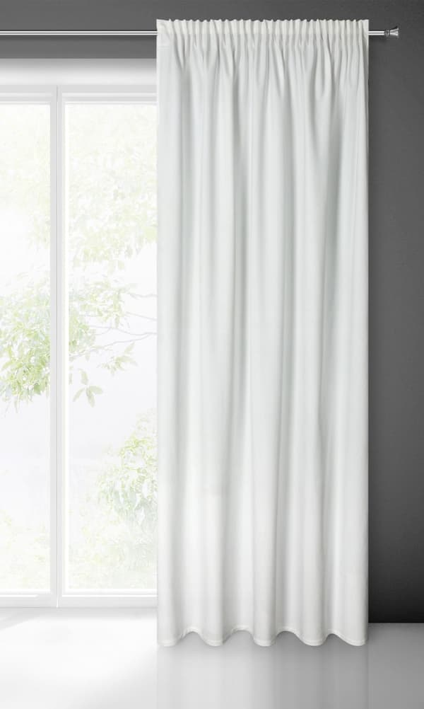 Færdiglavet gardin på tape MELANIE 140x270 Eurofirany hvid