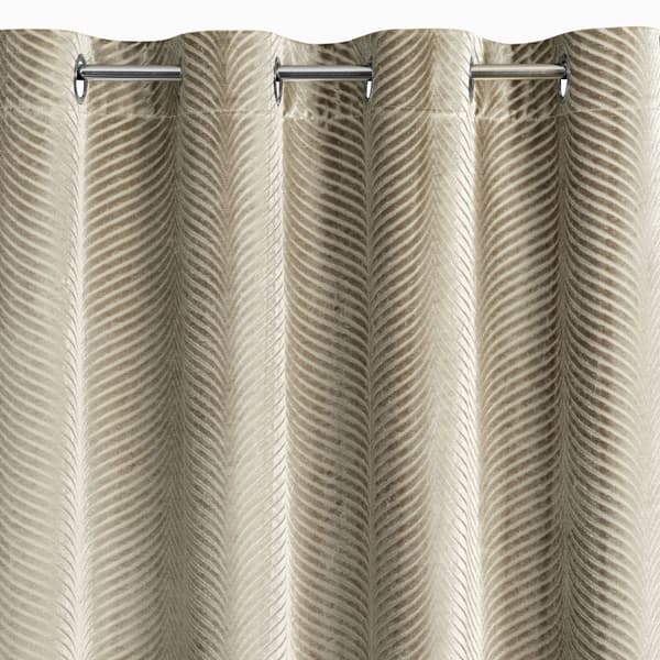 Færdiglavet gardin med øjer LUSSI 140x250 Eurofirany mørk beige