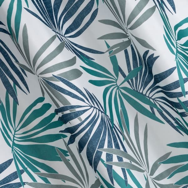 Færdiglavet gardin med øjer ELINA 140x250 Design91 hvid/turkis