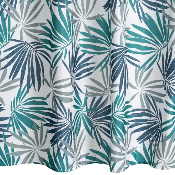 Færdiglavet gardin med øjer ELINA 140x250 Design91 hvid/turkis