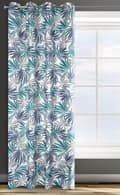 Miniatyrbillede 2 af 10: Færdiglavet gardin med øjer ELINA 140x250 Design91 hvid/turkis