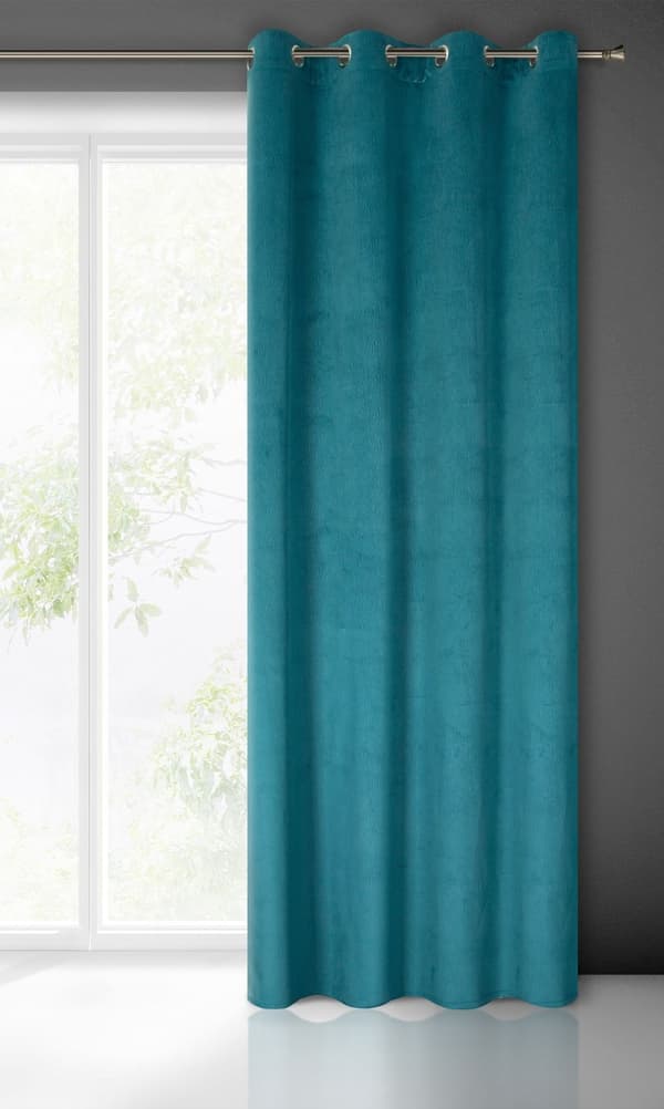 Färdig gardin med öljetter LILI 140x250 Eurofirany mörkblå