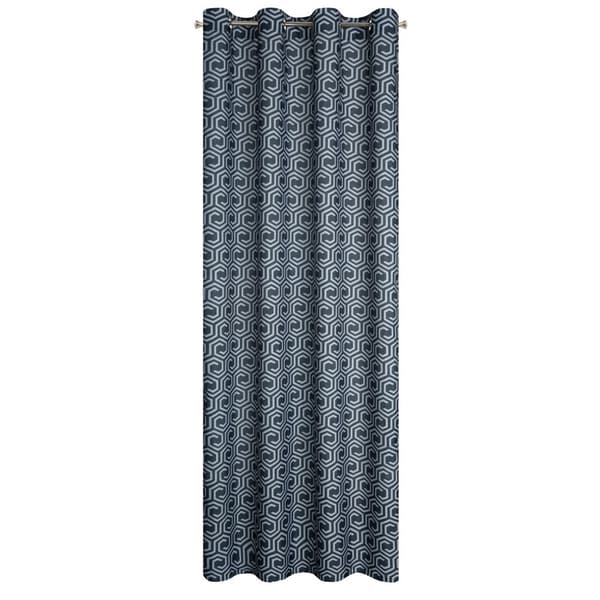 Færdiglavet gardin med øjer JULIET 140x250 Design91 grafit / sølv