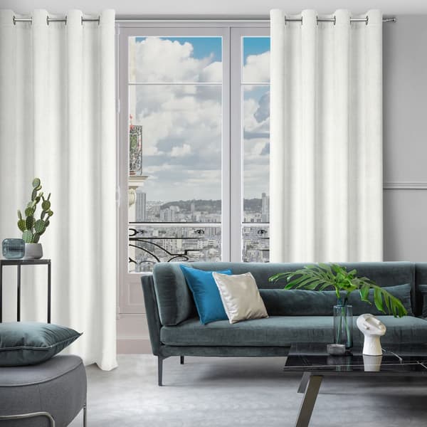 Færdiglavet gardin med øjer ELIZA 140x250 Eurofirany hvid