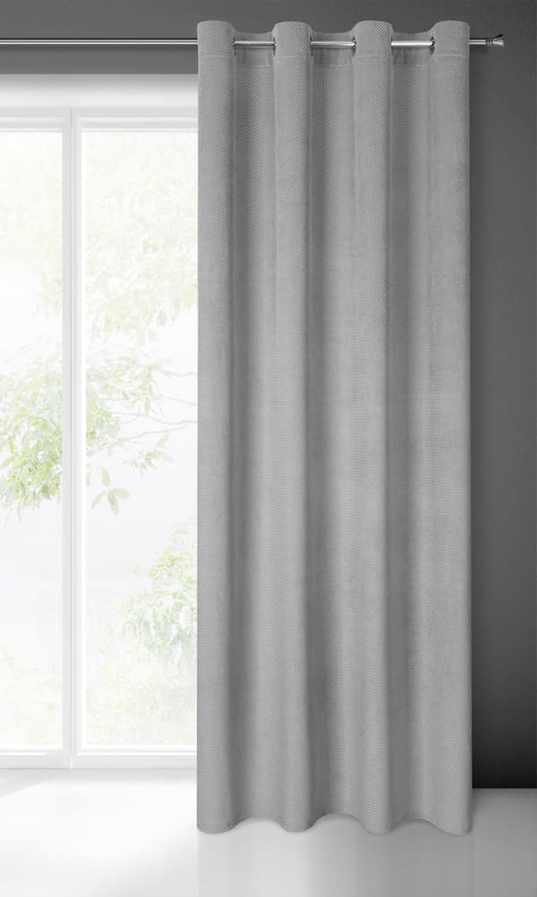 Färdig gardin med öljetter ELIZA 140x250 Eurofirany grå