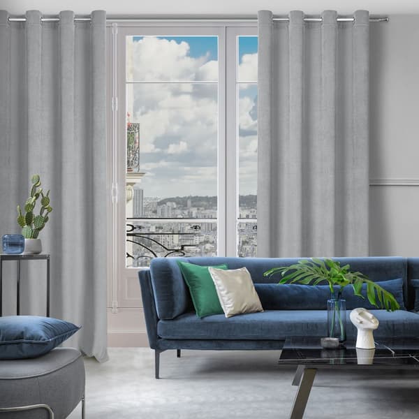 Färdig gardin med öljetter ELIZA 140x250 Eurofirany grå
