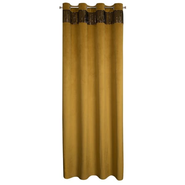 Valmis verho silmukoilla JASPER 140x250 Eurofirany hunaja/musta