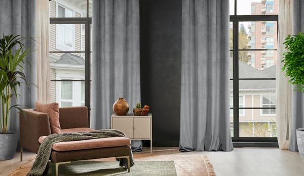 Færdiglavet gardin med øjer LILI 140x250 Eurofirany stål