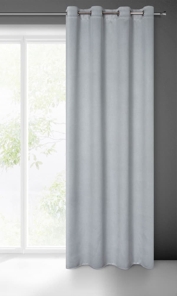 Färdig gardin med öljetter CARLO 140x250 Eurofirany grå