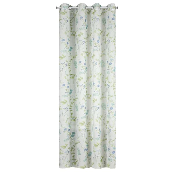 Færdiglavet gardin med øjer MIA 140x250 Design91 hvid/blå