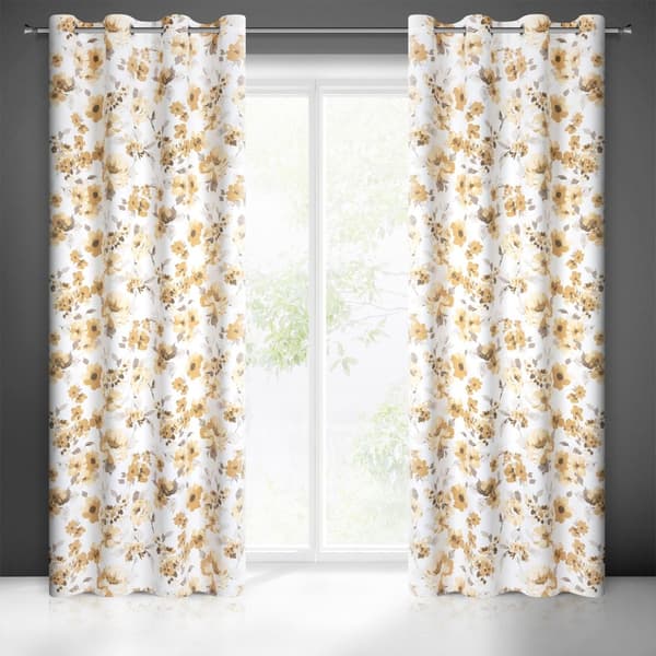 Færdiglavet gardin med øjer CAREN 140x250 Eurofirany hvid/beige