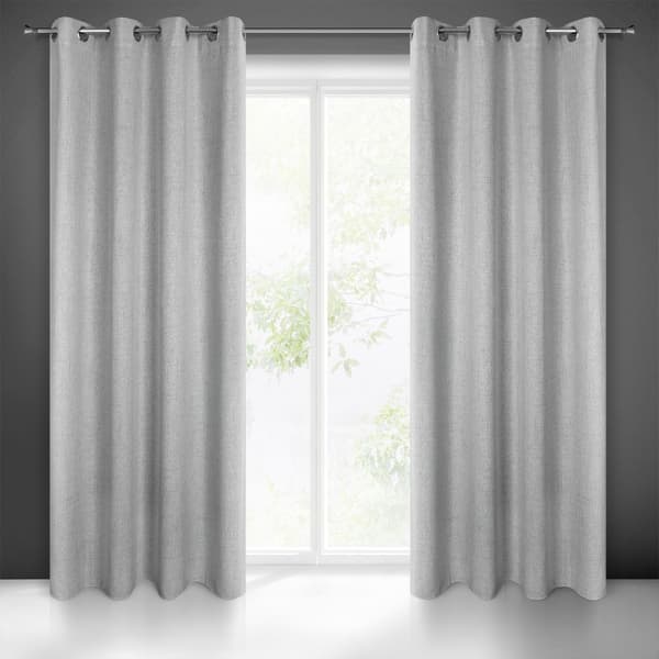 Valmis verho silmukoilla LINDA 140x250 Eurofirany hopea