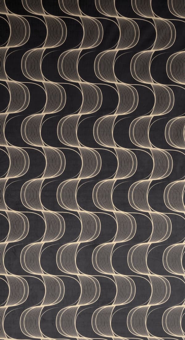 Færdiglavet gardin med øjer POLA 140x250 Eurofirany sort/beige
