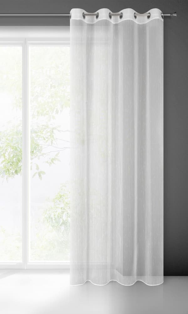 Færdiglavet gardin med øjer PILAR 140x250 Eurofirany hvid