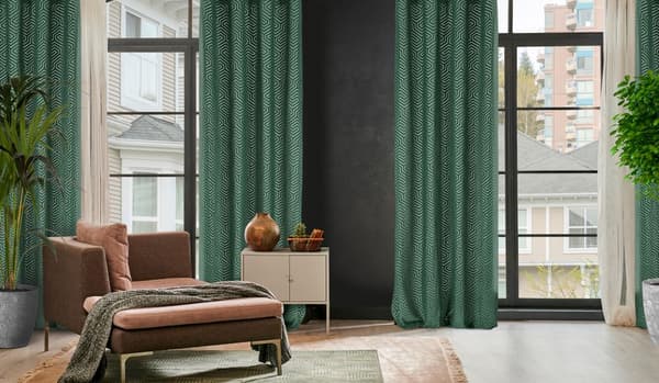 Valmis verho silmukoilla INGA 140x250 Pierre Cardin Eurofirany tummanvihreä