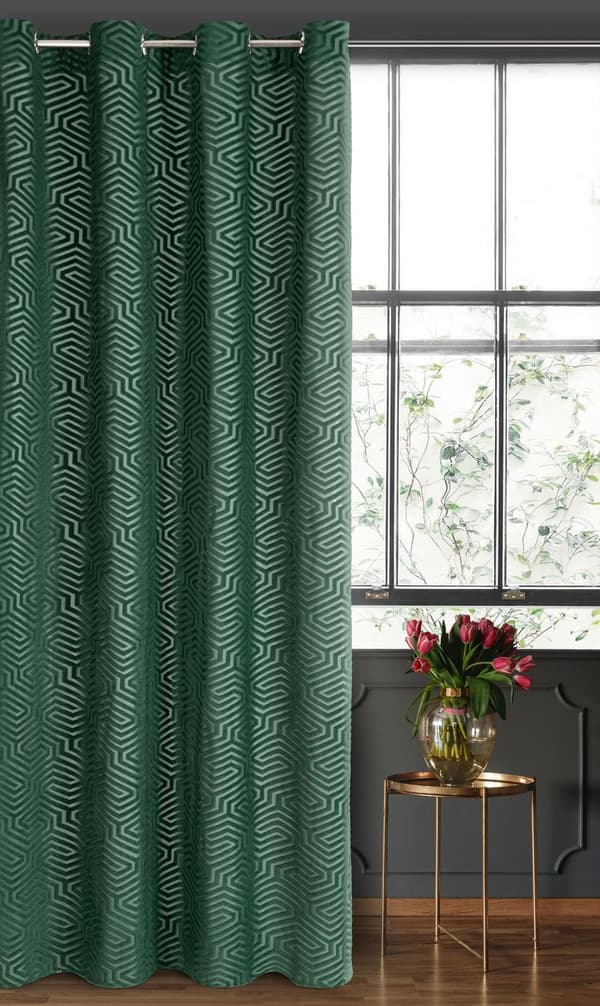 Valmis verho silmukoilla INGA 140x250 Pierre Cardin Eurofirany tummanvihreä