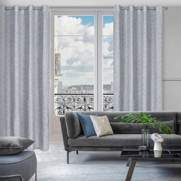 Færdiglavet gardin med øjer MEGAN 140x250 Eurofirany grå