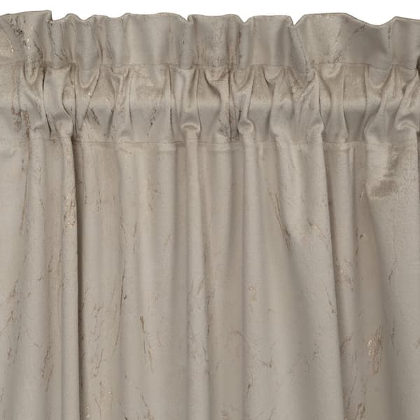 Färdiggjord gardin på tejp NADIA 140x300 Eurofirany beige guld