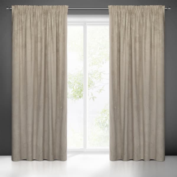 Færdiglavet gardin på tape NADIA 140x300 Eurofirany beige guld