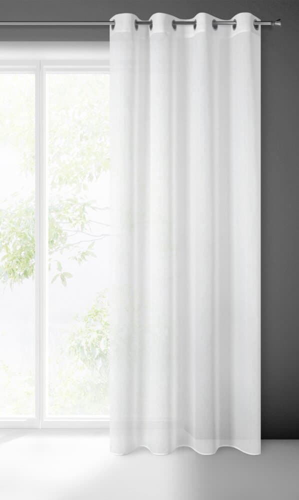 Färdiggjord gardin med öljetter MARGO 140x250 Eurofirany vit