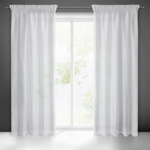 Färdig gardin på tejp REBECCA 140x250 Eurofirany vit