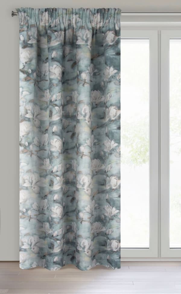 Gardin klar på tape GRACJA 140x270 Eurofirany stålcreme med magnolia