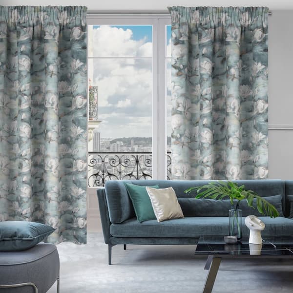 Gardin klar på tape GRACJA 140x270 Eurofirany stålcreme med magnolia