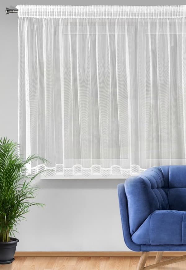 Valmis verho teipillä NEL 350x145 Eurofirany valkoinen