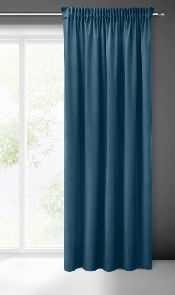Färdig gardin på tejp SIBEL 140x270 Pierre Cardin Eurofirany mörkblå