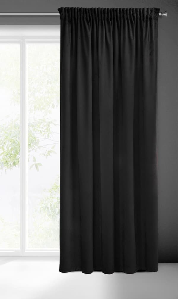 Valmis verho teipillä SIBEL 140x270 Pierre Cardin Eurofirany musta