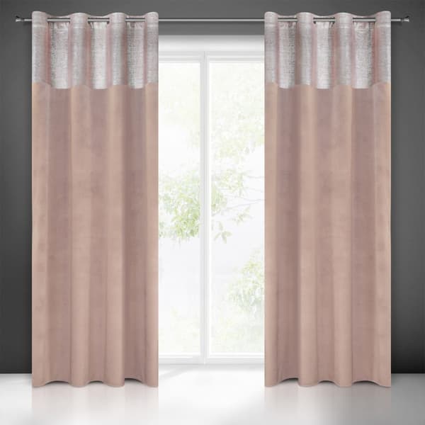 Valmis verho silmukoilla PERI 140x250 Eurofirany puuteri pinkki
