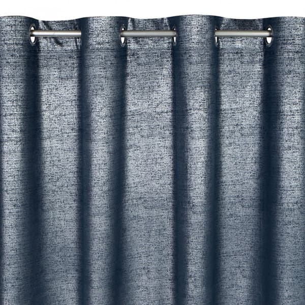 Færdiglavet gardin med øjer AMBI 140x250 Eurofirany marineblå/sølv