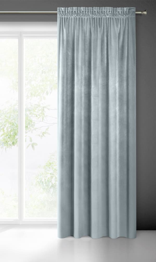 Färdig gardin på tejp SAMANTA 140x270 Eurofirany grå