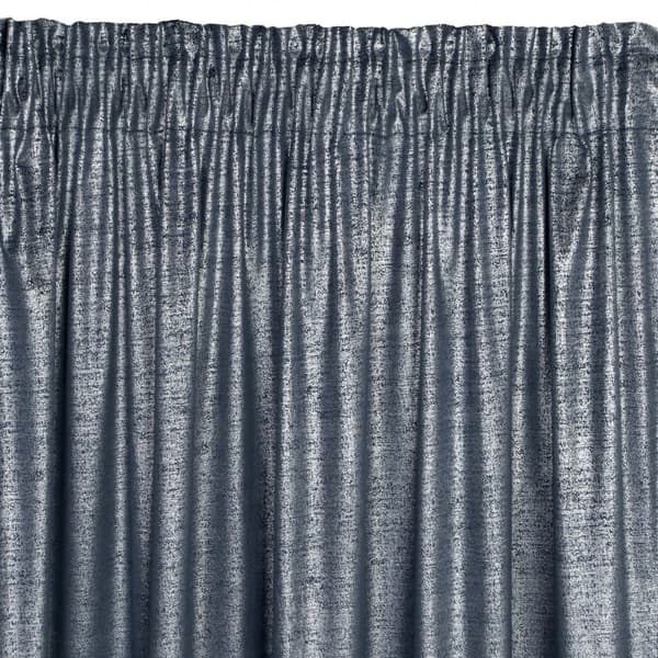 Færdiglavet gardin på tape AMBI 140x270 Eurofirany marineblå/sølv