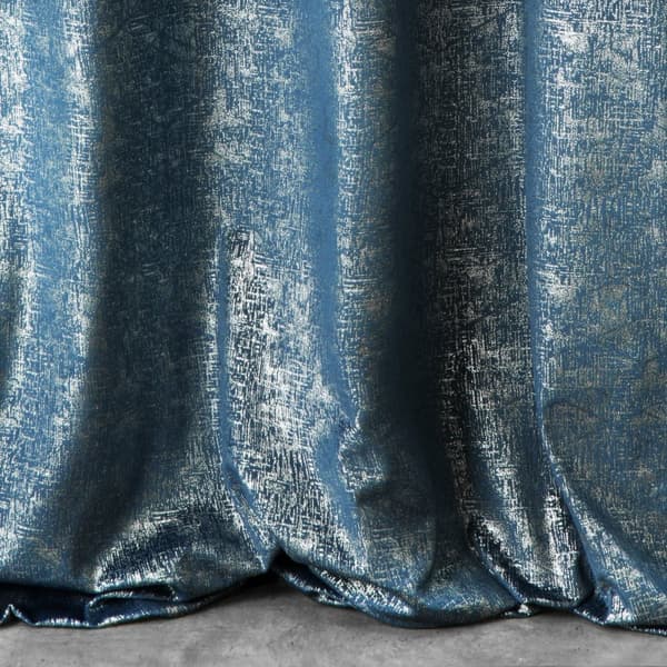 Færdiglavet gardin på tape CYPERN 140x270 Design91 marineblå