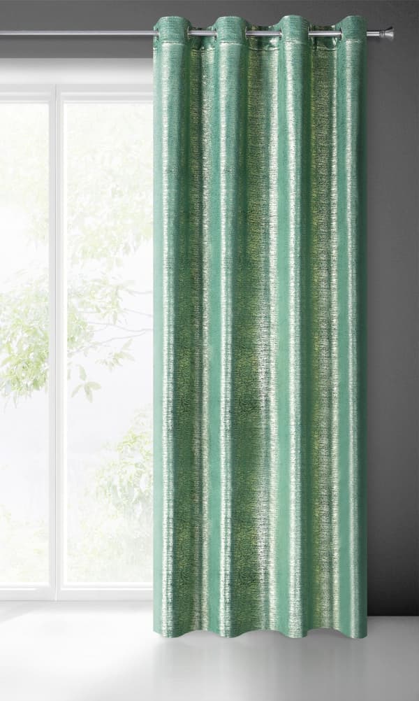 Färdig gardin med öljetter MABEL 140x250 Eurofirany mörkgrön