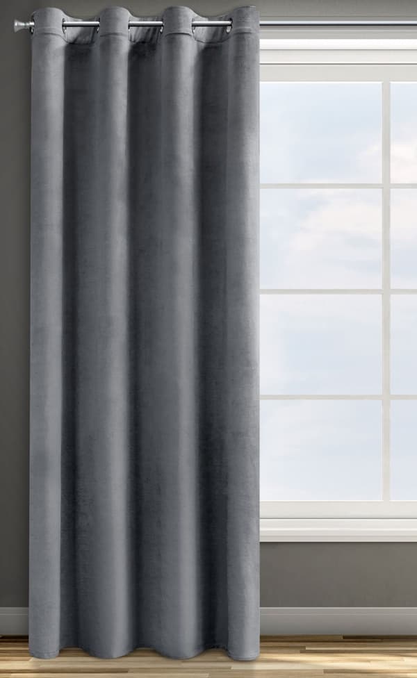 Færdiglavet gardin med øjer ROSA 140x250 Design91 grafit