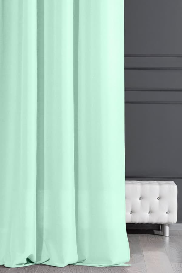 Färdiggjord gardin med öljetter ADORE 140x250 Design91 ljus mint